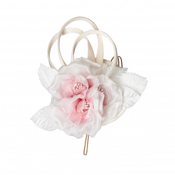 'Lamorran' blush flower fascinator