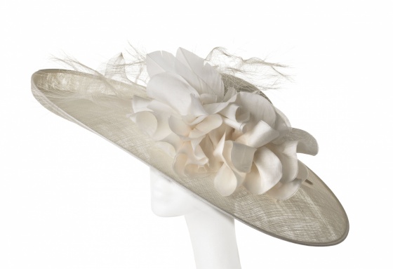 'Hera' Ivory wide brim hat