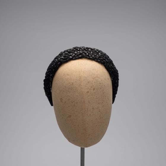 'Glabra' Black Braid Headband