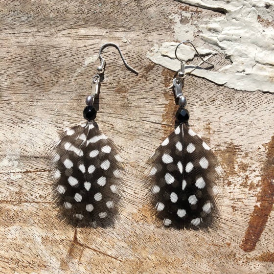 'Dotty' Guinea Fowl Earrings