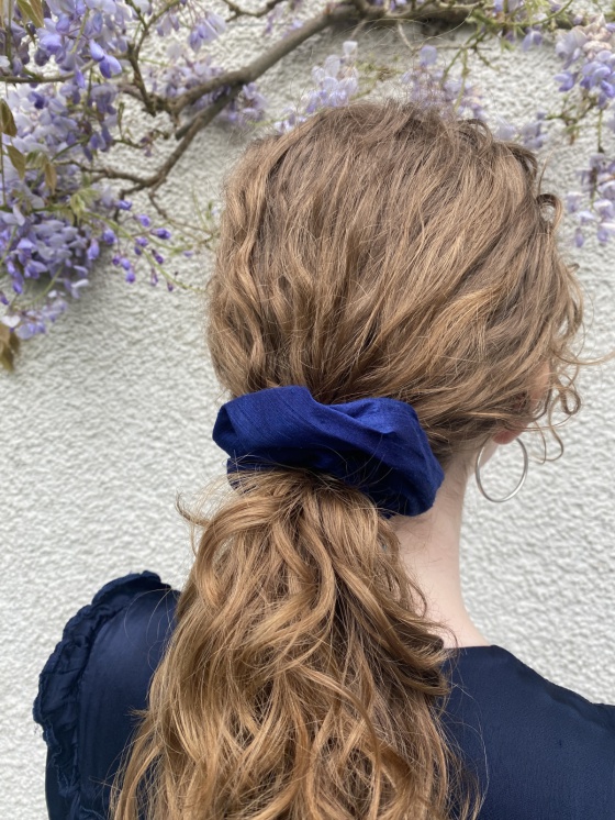 'Pearl' large silk scrunchies 'Pearl' large silk scrunchies