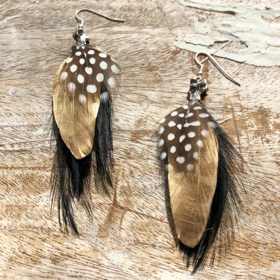 'Molly Star' feather earrings