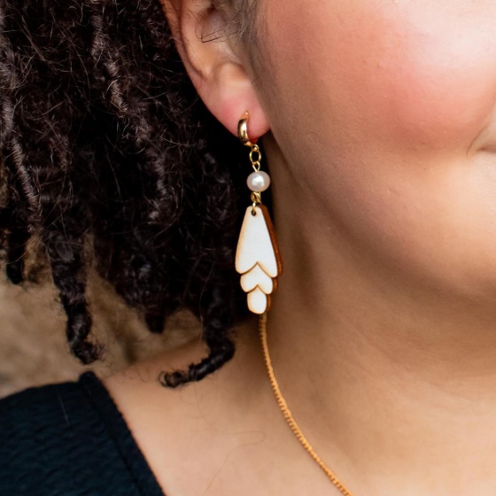 'Tegen' Pearl Earrings Natural 'Tegen' Pearl Earrings Natural