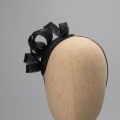 'Joelle' black looped fascinator