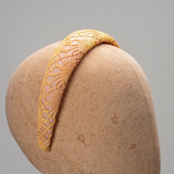 'Everlee' peach and yellow headband