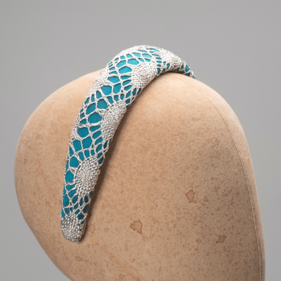 'Everlee' Turquoise and oyster headband