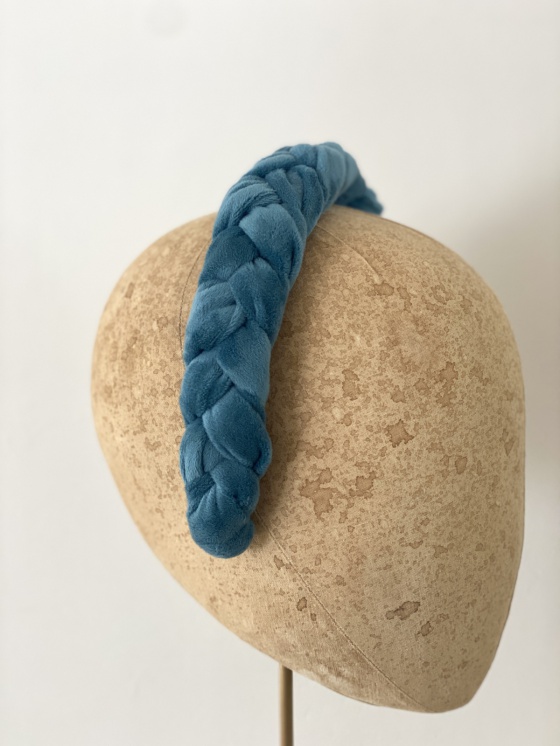 Clara Teal Braided Headband Clara Teal Braided Headband