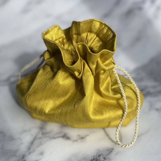 'Ella' Yellow Silk Bag
