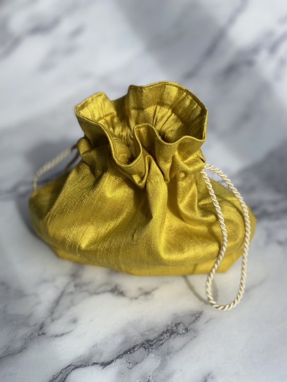 Ella Yellow Silk Bag