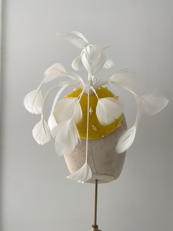 'Daisy'  Yellow Back Percher hat