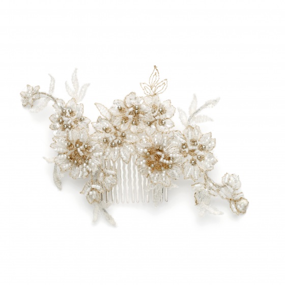 'Ditta' Pearly Lace Hair Comb