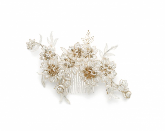 'Ditta' Pearly Lace Hair Comb