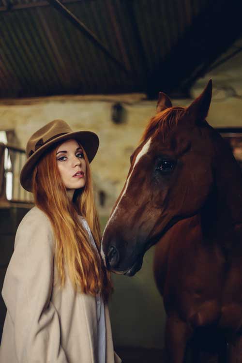 Trilby in camel with chocolate ribbon