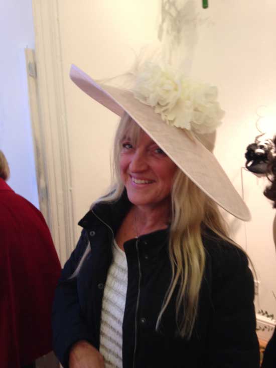 large pink and ivory hat mother of the bride