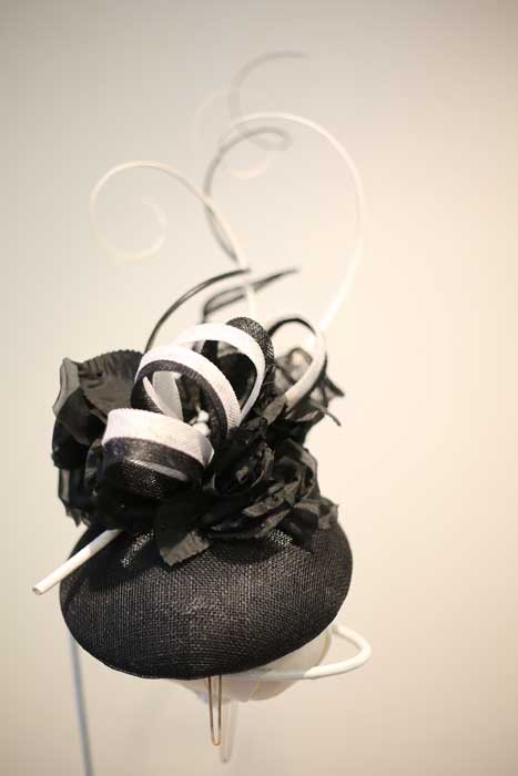 black and white hat for the races or wedding